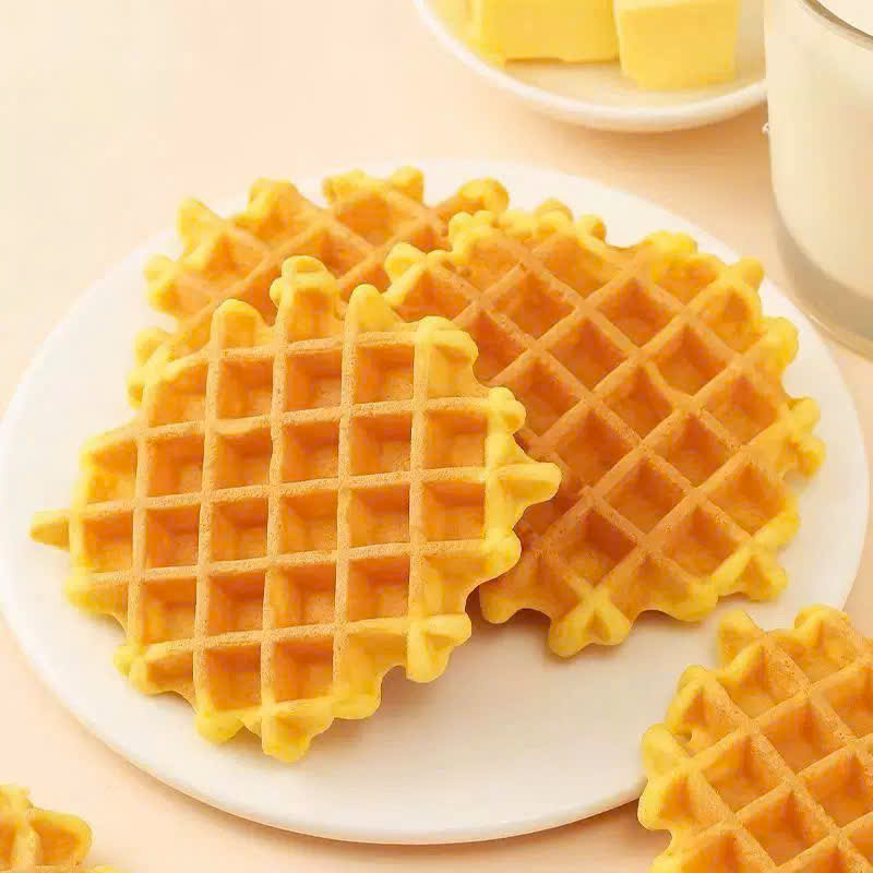 Bánh bông lan hình Waffle nguyên vị